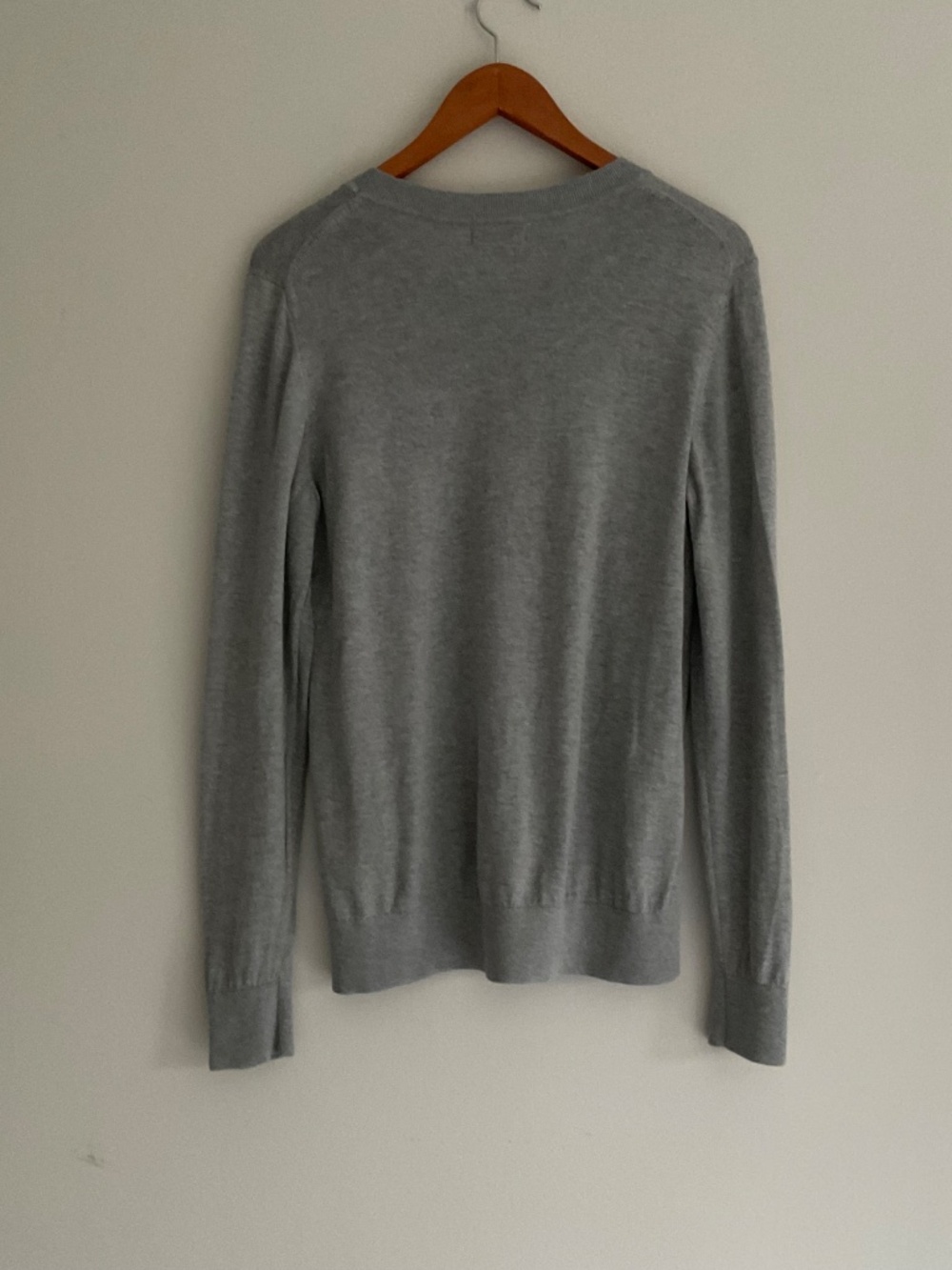 Quince Cashmere Blend Lightweight Crew Sweater Sz L Heather Grey Classic Capsule - Picture 3 of 11